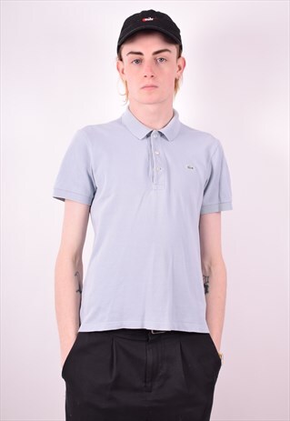 LACOSTE MENS VINTAGE POLO SHIRT SMALL BLUE 90S