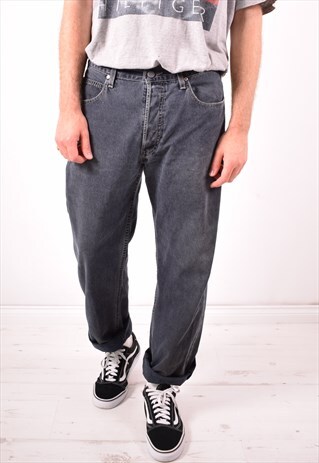 ARMANI JEANS MENS VINTAGE JEANS W38 L30 GREY 90S