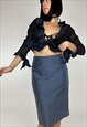 VINTAGE 90S MIDI SKIRT WITH BEADS, MINIMALIST STYLE