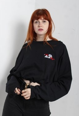 Vintage 90's Reworked Cropped Sweatshirt Black