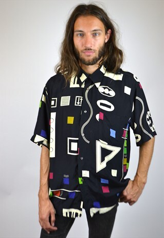 VINTAGE 90'S ABSTRACT PRINT SHIRT