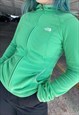 VINTAGE 90S NORTH FACE GREEN EMBROIDERED FLEECE JACKET