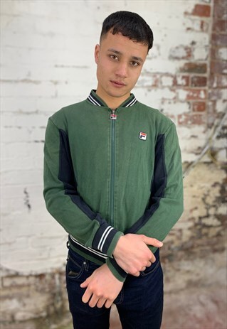 VINTAGE FILA FULL ZIP SWEATSHIRT - GREEN