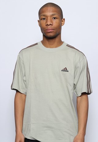 VINTAGE ADIDAS LOGO T-SHIRT BEIGE