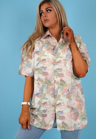 VINTAGE PATTERN SHIRT IN MULTI NS153