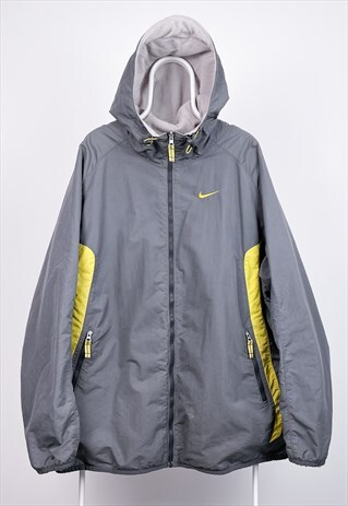 VINTAGE NIKE REVERSIBLE PADDED FLEECE JACKET SPELL OUT XXL