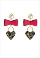 'MOLTEN HEART' EARRINGS BLACK RED