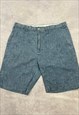 POLO RALPH LAUREN SHORTS BLUE PATTERNED CHINO SHORTS 