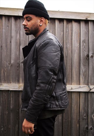 VINTAGE LEATHER BIKER JACKET
