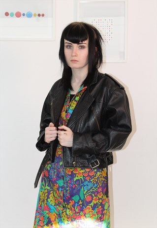WICKED 80S GLAM ROCK LEATHER JACKET