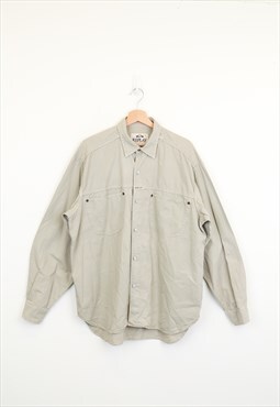 Vintage Replay Long Sleeve Shirt in Beige