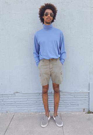 NO BS 90S CLASSIC GREEN FITTED CARGO SHORTS 30
