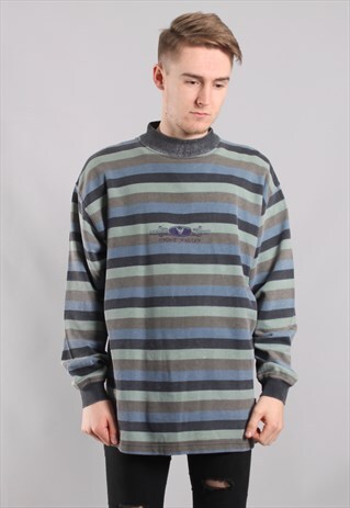 VINTAGE 90'S STRIPED SWEATSHIRT