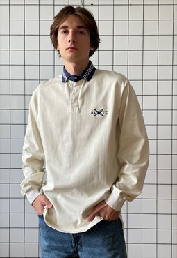 Vintage POLO RALPH LAUREN Rugby Shirt Top Pullover 90s