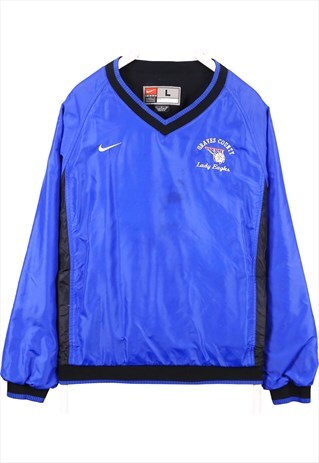 VINTAGE 90'S NIKE WINDBREAKER JACKET SWOOSH PULLOVER BLUE
