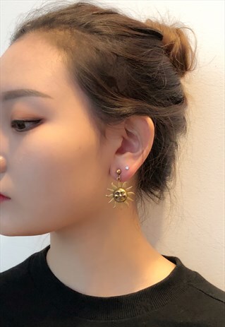 VINTAGE ALVA MUSEUM SUN OF KNOWLEDGE EARRINGS