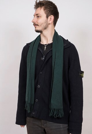 RALPH LAUREN GREEN LAMBSWOOL SCARF