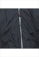 VINTAGE NIKE BLACK & GREY ZIP-FRONT NYLON JACKET - M