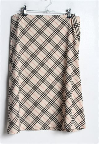 VINTAGE Y2K CHECK MIDI SKIRT MULTI