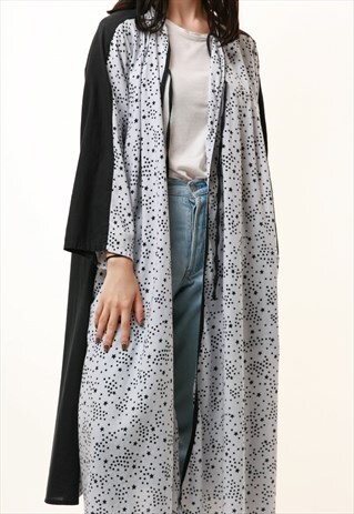 90S VINTAGE VALENTINO LONG SWIMWEAR LINEN KIMONO 801