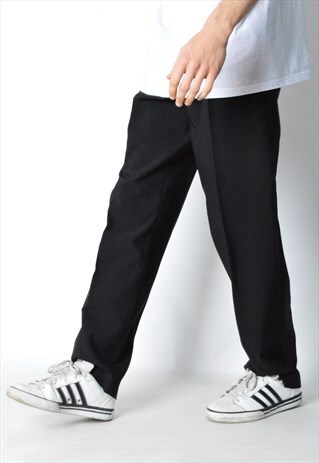 VINTAGE 90S BLACK MINIMALIST PANTS
