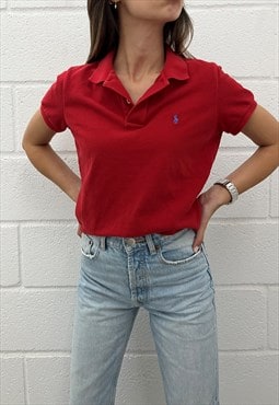 Vintage Red Ralph Lauren Polo Shirt