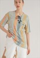 Vintage 70s Hippie Relaxed Fit Abstract Printed Shirt M