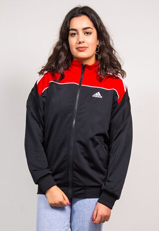 VINTAGE 90'S BLACK ADIDAS TRACKSUIT JACKET