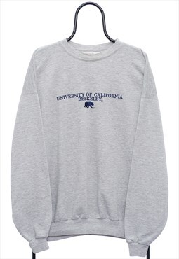 Vintage Berkeley Embroidered Grey Sweatshirt  Mens