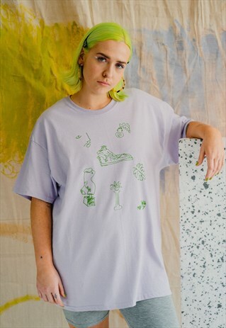 LILAC PEDESTAL FLASH PRINT TEE