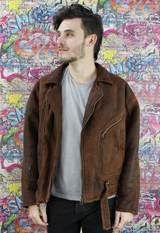 VINTAGE AVIATOR/FLYING ARMANI JACKET. SHEARLING SHEEP SKIN.