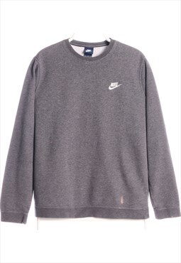 Vintage 90's Nike Sweatshirt Embroidered Swoosh Grey Men's M
