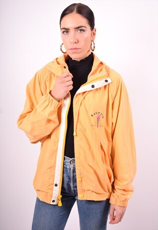 NAUTICA WOMENS VINTAGE JACKET XL YELLOW 90'S