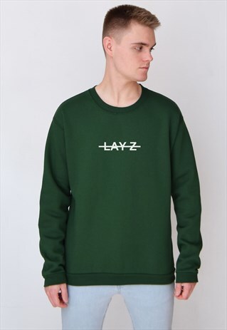 GREEN LAY-Z (WHITE) SWEATSHIRT