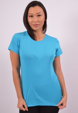 VINTAGE RALPH LAUREN T-SHIRT TOP BLUE