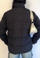 UNISEX VINTAGE FILA BLACK PADDED COAT JACKET OUTERWEAR