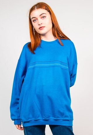VINTAGE 90'S BLUE OVERSIZED SWEATSHIRT