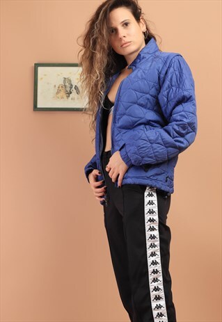 VINTAGE NIKE QUILTED JACKET BLUE