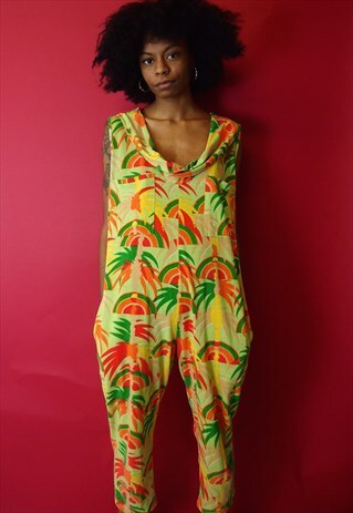 MULTI GREEN PRINT JUMPSUIT