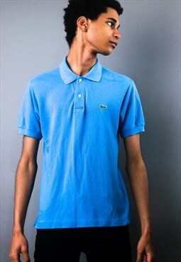 vintage blue lacoste polo shirt in small