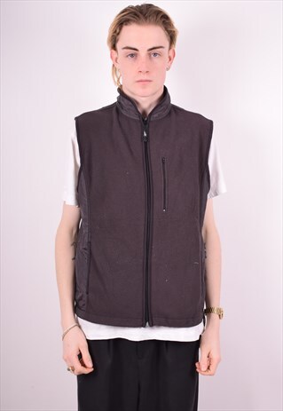 REEBOK MENS VINTAGE FLEECE GILET MEDIUM GREY 90'S