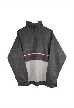 Vintage Afibel 1/4 zip Sweatshirt in Grey L