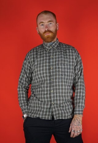 VINTAGE 1990S BROWN FLANNEL SHIRT