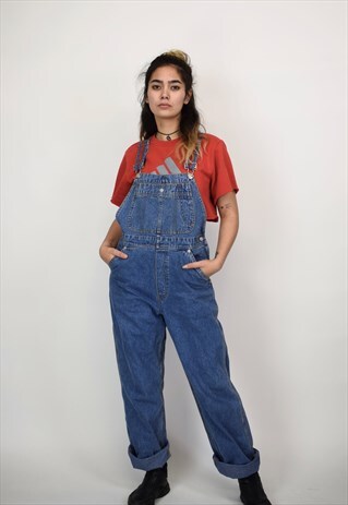 VINTAGE 90'S DENIM TOMMY HILFIGER DUNGAREES
