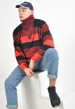Vintage 1/4 zip striped jumper
