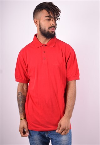 VALENTINO MENS VINTAGE POLO SHIRT XL RED 90'S