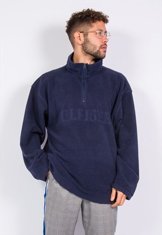 VINTAGE TOMMY HILFIGER 1/4 ZIP FLEECE SPELL OUT