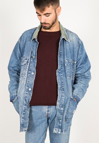VINTAGE 80S LEVIS DENIM LONG JACKET / R027
