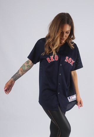 VINTAGE BASEBALL SPORT JERSEY OVERSIZED TOP UK 14 - 16 (GBD)