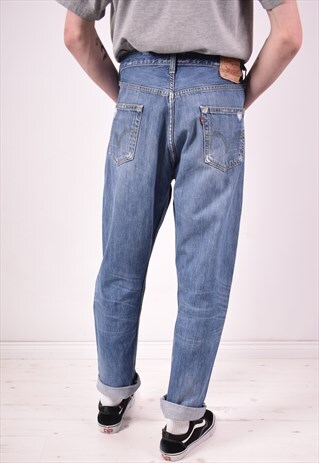 LEVI'S 501 MENS VINTAGE JEANS W36 L31 BLUE 90S